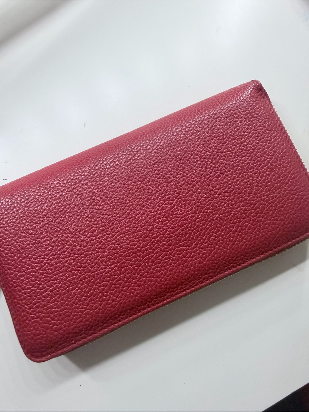 Jimmy Choo Embossed Logo Zip Wallet - Raspberry - Picture 2 of 5